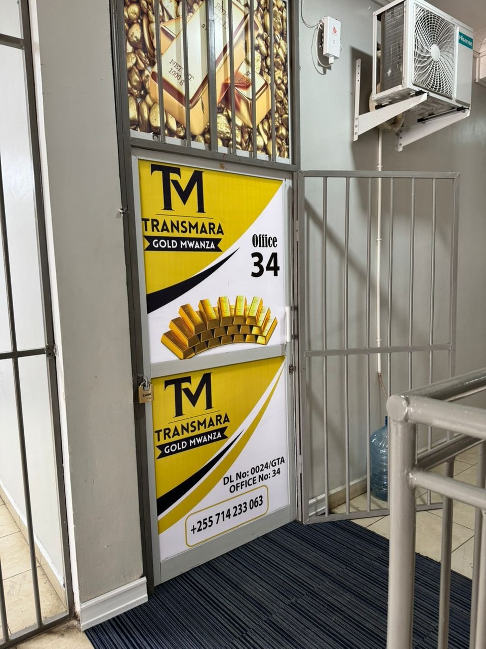 Mwanza Mineral Market Office 34 entrance showing DL No 0024/GTA